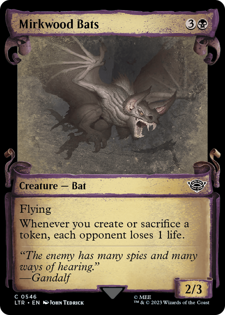Mirkwood Bats (Showcase) (546) Foil - The Lord of the Rings: Tales of Middle-earth