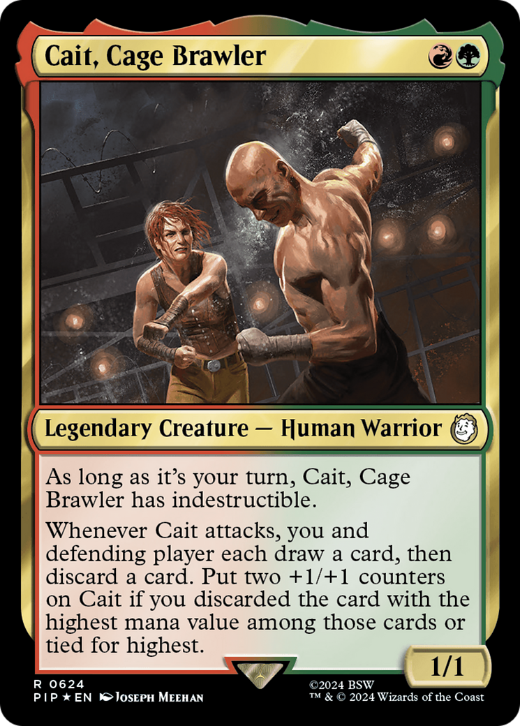 Cait, Cage Brawler (Surge Foil) (624) Foil - Fallout