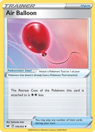 Air Balloon (156) Reverse Holofoil - Sword & Shield