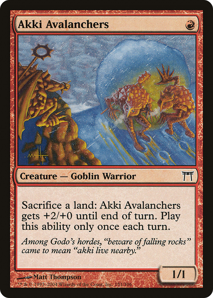Akki Avalanchers (151) Foil - Champions of Kamigawa