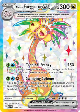 Alolan Exeggutor ex (Full Art) (225) Holofoil - Surging Sparks