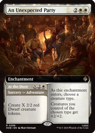 An Unexpected Party // At the Door (Extended Art) (289) Foil - The Hobbit
