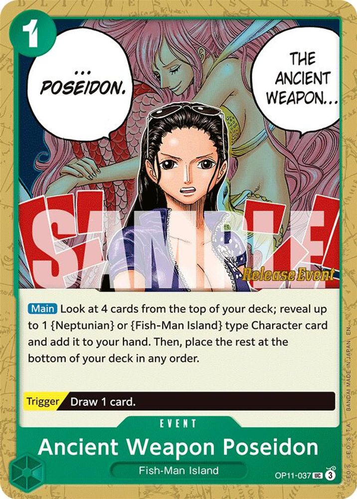 Ancient Weapon Poseidon (OP11-037) Release Event Cards