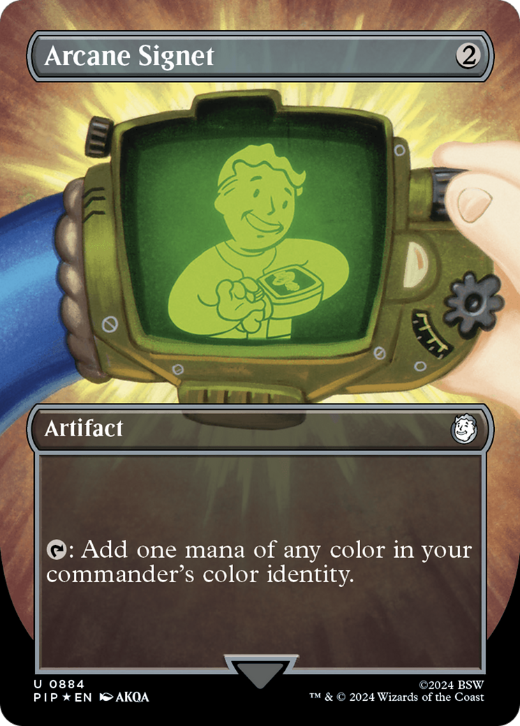 Arcane Signet (Borderless) (884) Surge Foil - Fallout