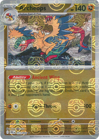 Archeops (Master Ball Pattern) (51) Reverse Holofoil - White Flare