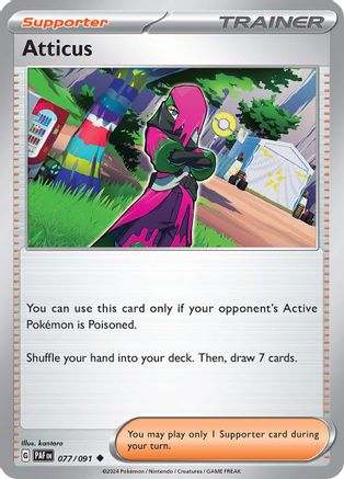 Atticus (77) Reverse Holofoil - Paldean Fates