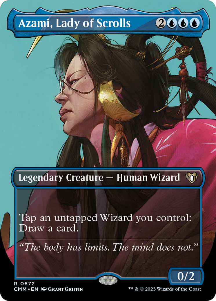 Azami, Lady of Scrolls (Borderless) (672) Foil - Commander Masters
