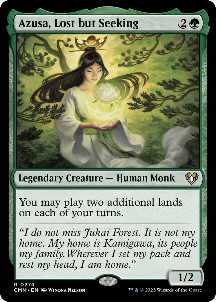 Azusa, Lost but Seeking (274) Foil - Commander Masters