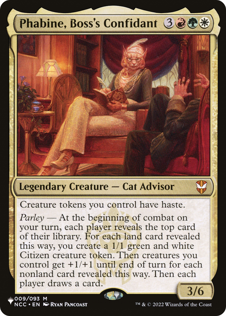 Phabine, Boss's Confidant (NCC-9) - The List