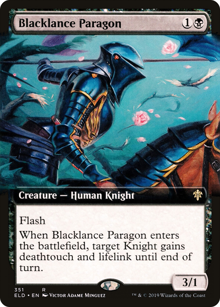 Blacklance Paragon (Extended Art) (351) Foil - Throne of Eldraine