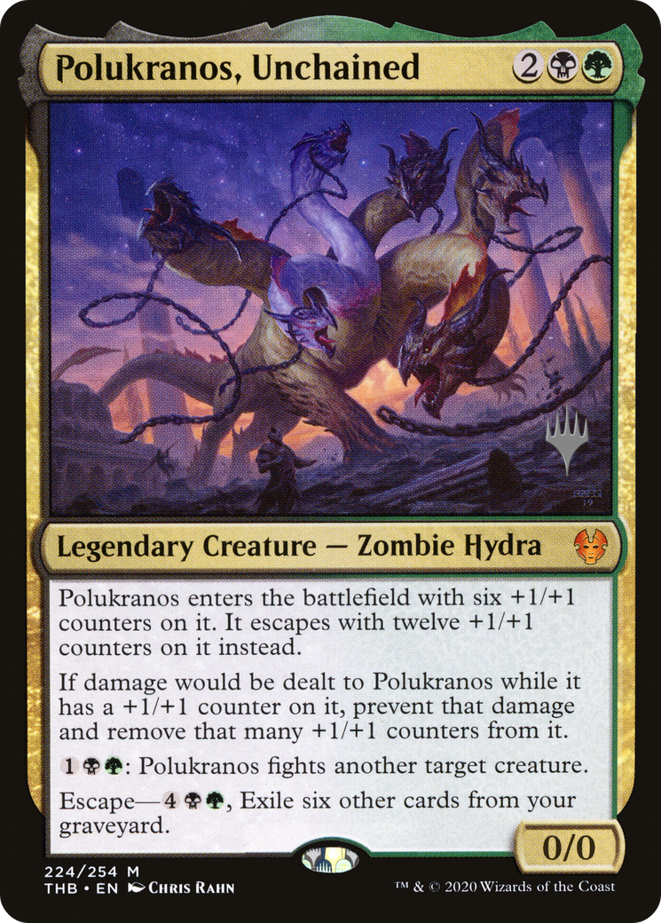 Polukranos, Unchained (224) Foil - Theros Beyond Death Promos