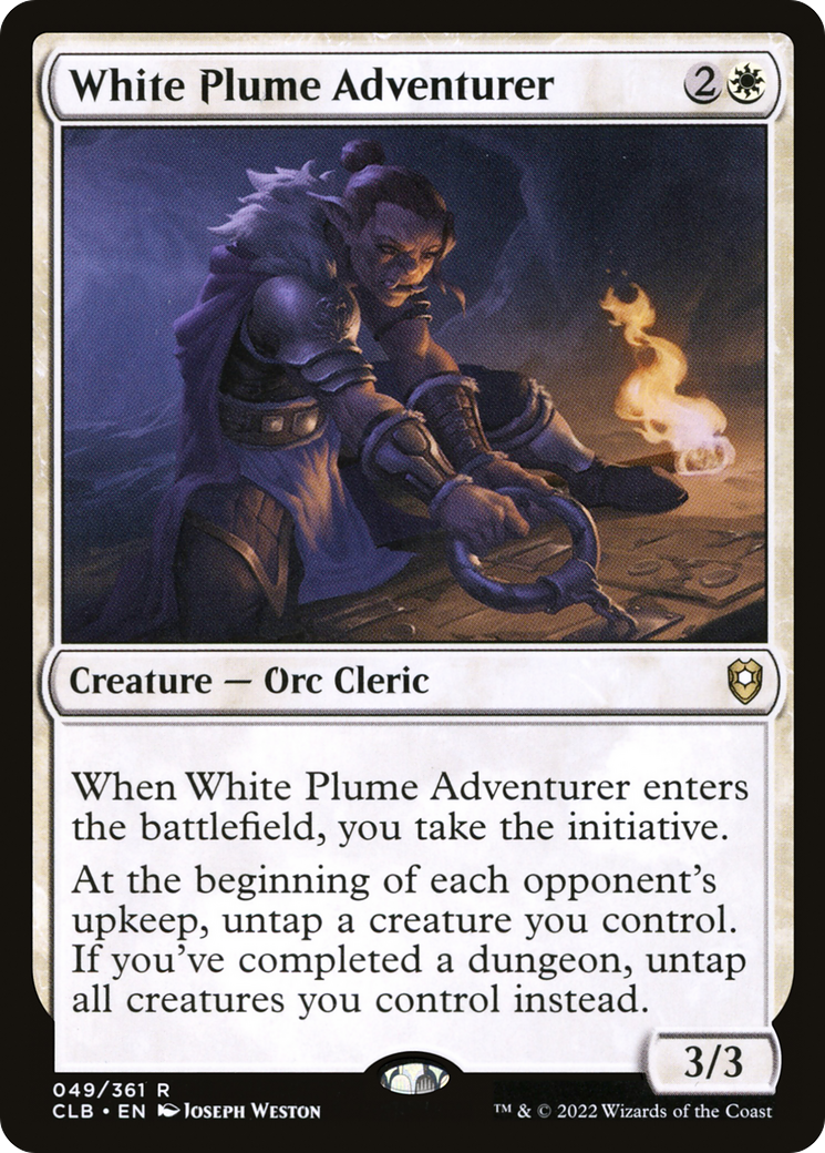 White Plume Adventurer (049) Foil - Commander Legends: Battle for Baldur's Gate