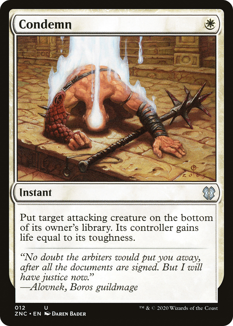 Condemn (012) - Zendikar Rising Commander