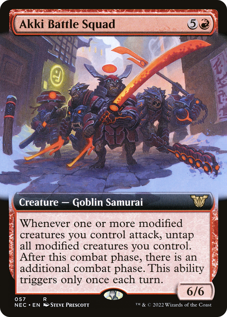Akki Battle Squad (Extended Art) (057) - Neon Dynasty Commander
