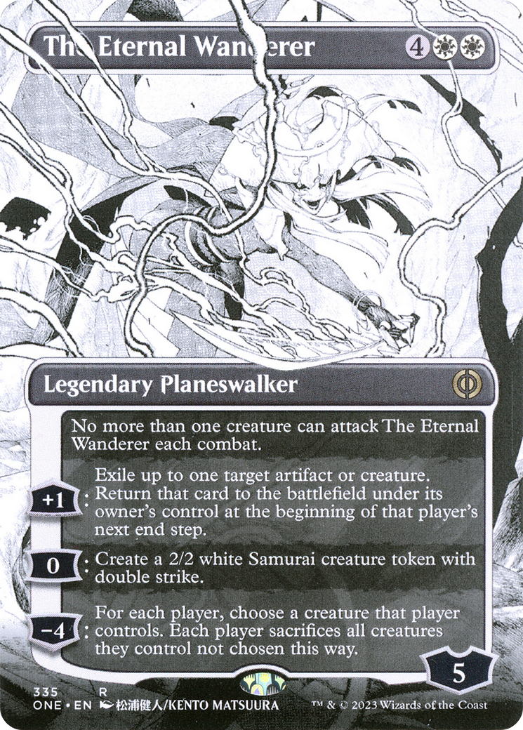 The Eternal Wanderer (Borderless) (Showcase) (335) - Phyrexia: All Will Be One