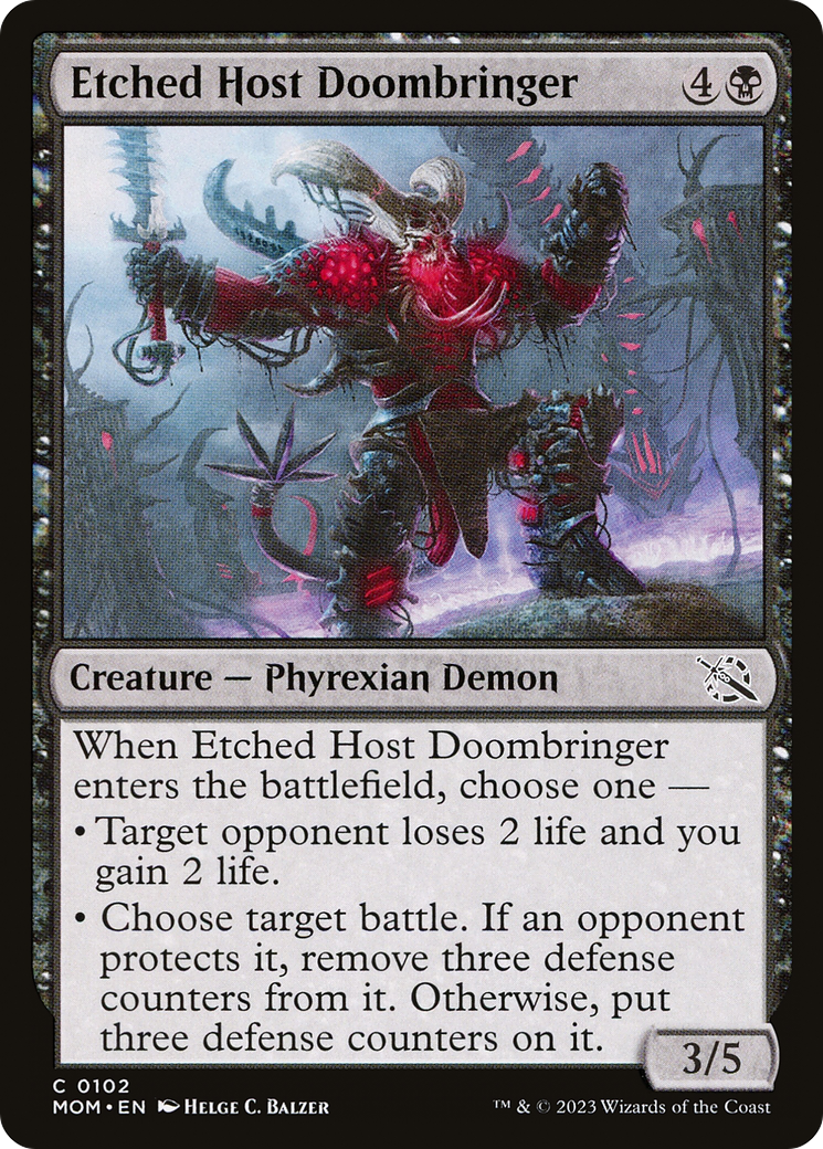 Etched Host Doombringer (102) Foil - March of the Machine