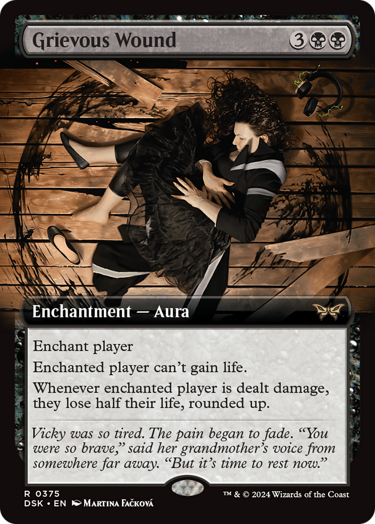 Grievous Wound (Extended Art) (375) Foil - Duskmourn: House of Horror