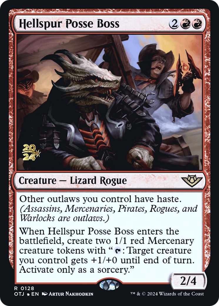 Hellspur Posse Boss (128) Foil - Outlaws of Thunder Junction Promos