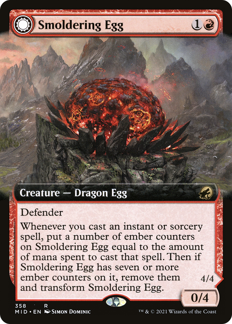 Smoldering Egg (Extended Art) (358) - Innistrad: Midnight Hunt