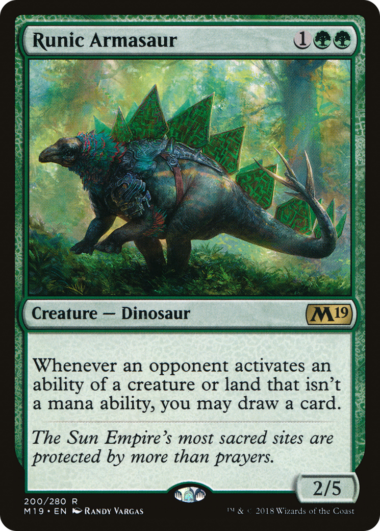Runic Armasaur (200) Foil - Core Set 2019