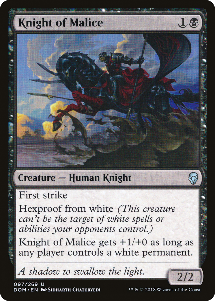 Knight of Malice (097) Foil - Dominaria