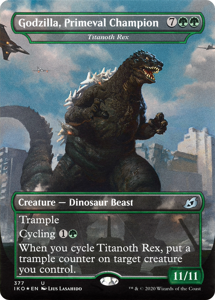 Godzilla, Primeval Champion – Titanoth Rex (377) Foil - Ikoria: Lair of Behemoths