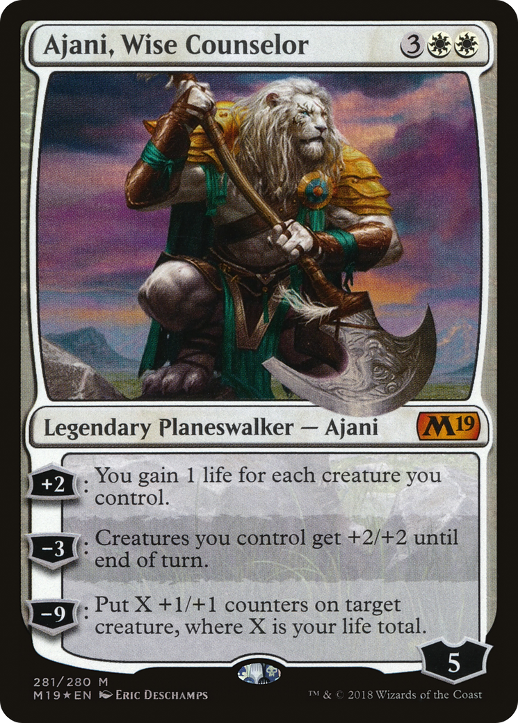 Ajani, Wise Counselor (281) Foil - Core Set 2019