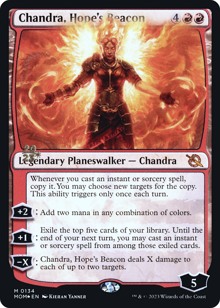 Chandra, Hope's Beacon (134) Foil - March of the Machine Promos