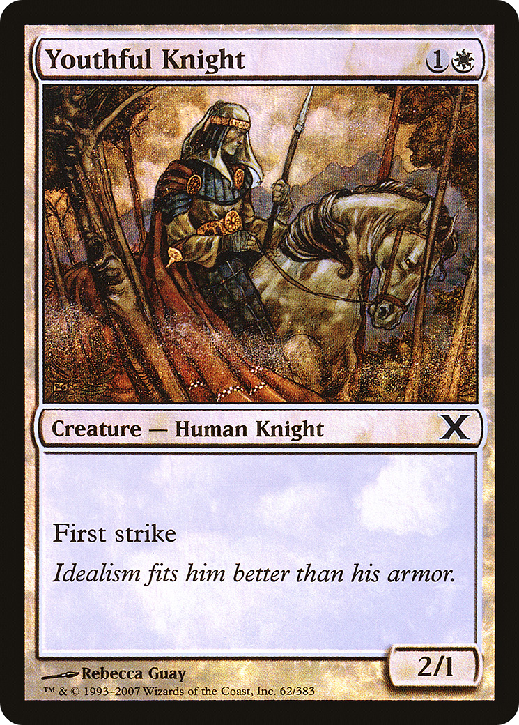 Youthful Knight (62) Foil - Tenth Edition