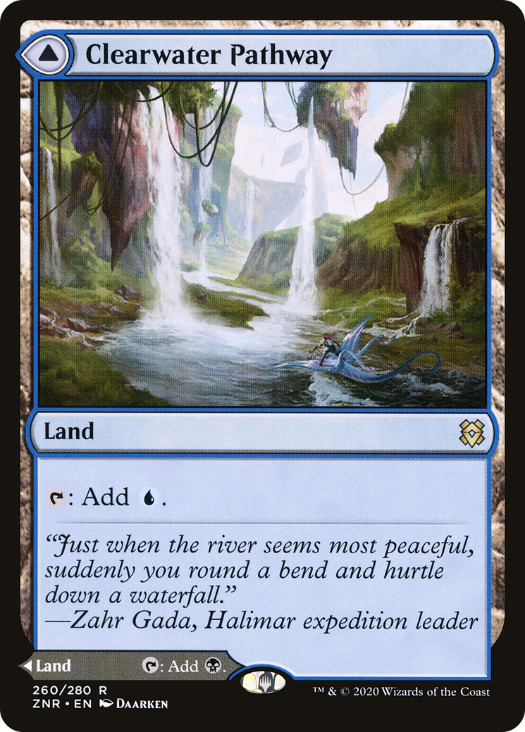 Clearwater Pathway // Murkwater Pathway (260) Foil - Zendikar Rising