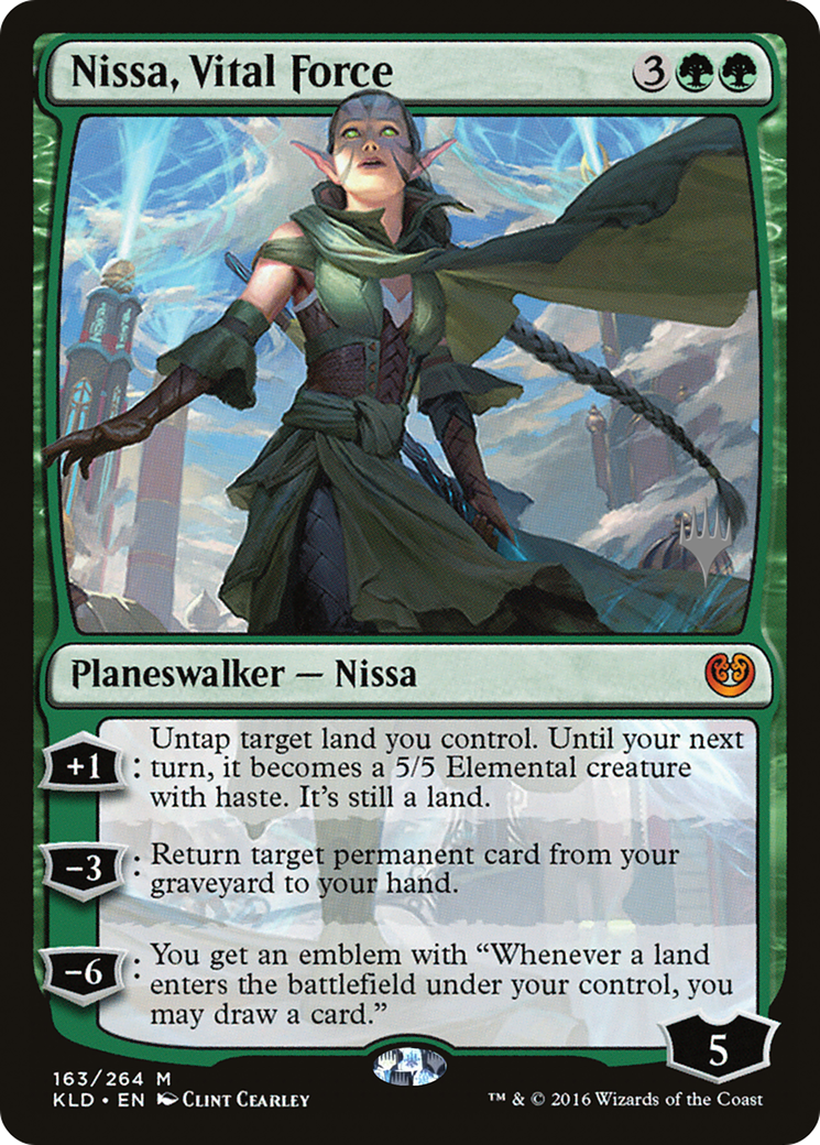 Nissa, Vital Force (163) Foil - Kaladesh Promos