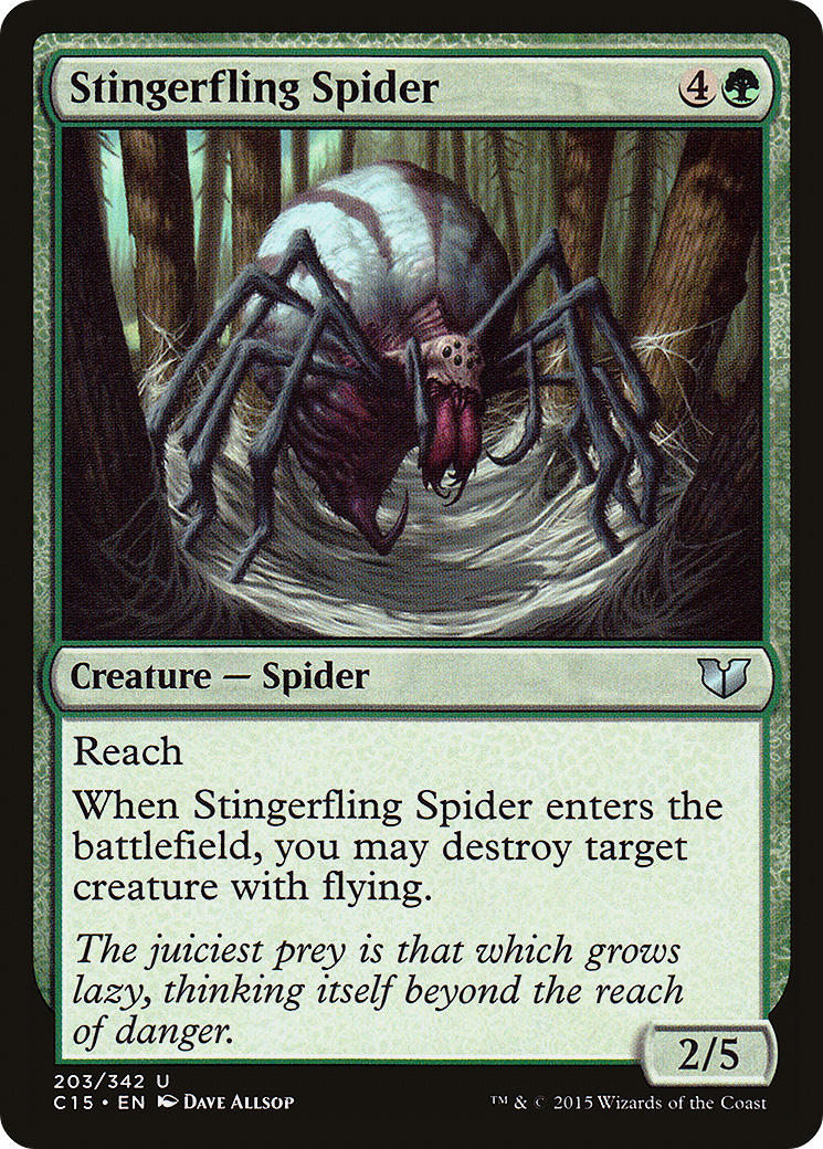 Stingerfling Spider (203) - Commander 2015