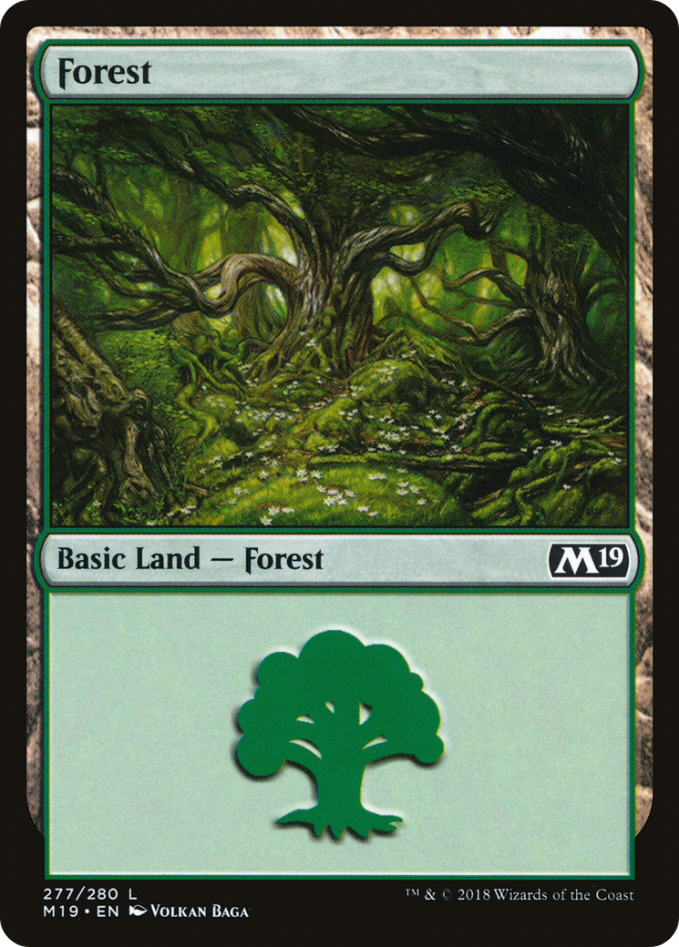 Forest (277) Foil - Core Set 2019
