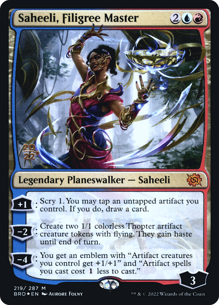 Saheeli, Filigree Master (219s) Foil - The Brothers' War Promos
