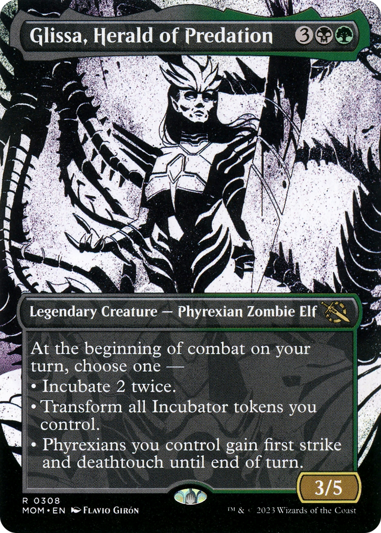 Glissa, Herald of Predation (Showcase) (308) Foil - March of the Machine
