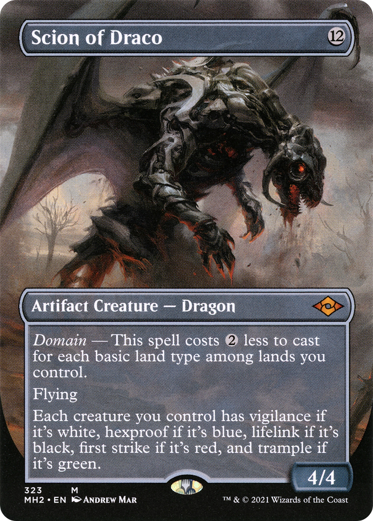 Scion of Draco (Borderless) (323) Foil - Modern Horizons 2