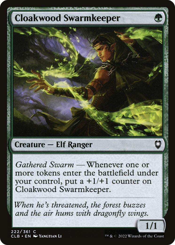 Cloakwood Swarmkeeper (222) Foil - Commander Legends: Battle for Baldur's Gate
