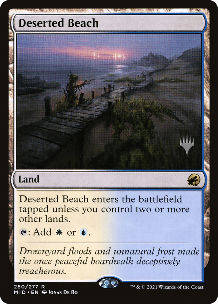 Deserted Beach (260p) Foil - Innistrad: Midnight Hunt Promos