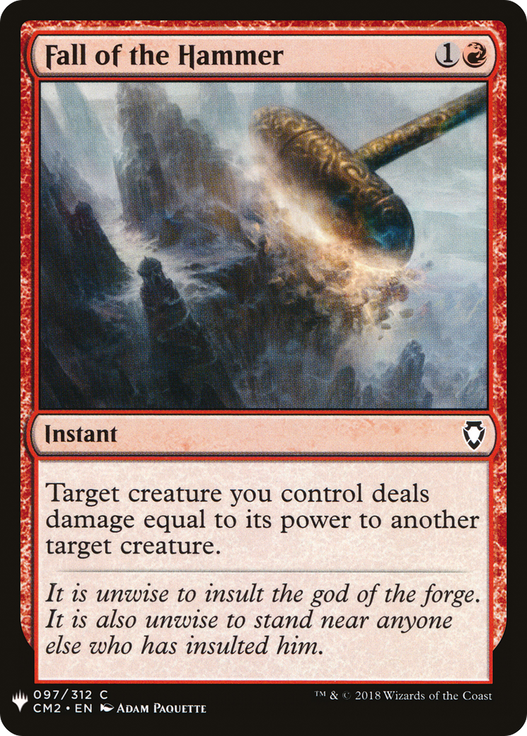 Fall of the Hammer (CM2-97) - The List