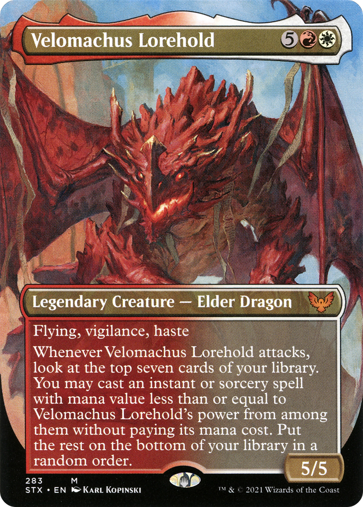 Velomachus Lorehold (Borderless) (283) Foil - Strixhaven: School of Mages