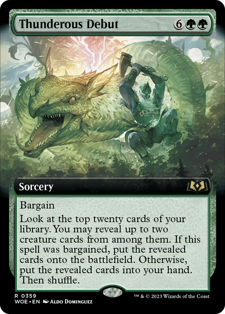 Thunderous Debut (Extended Art) (359) Foil - Wilds of Eldraine