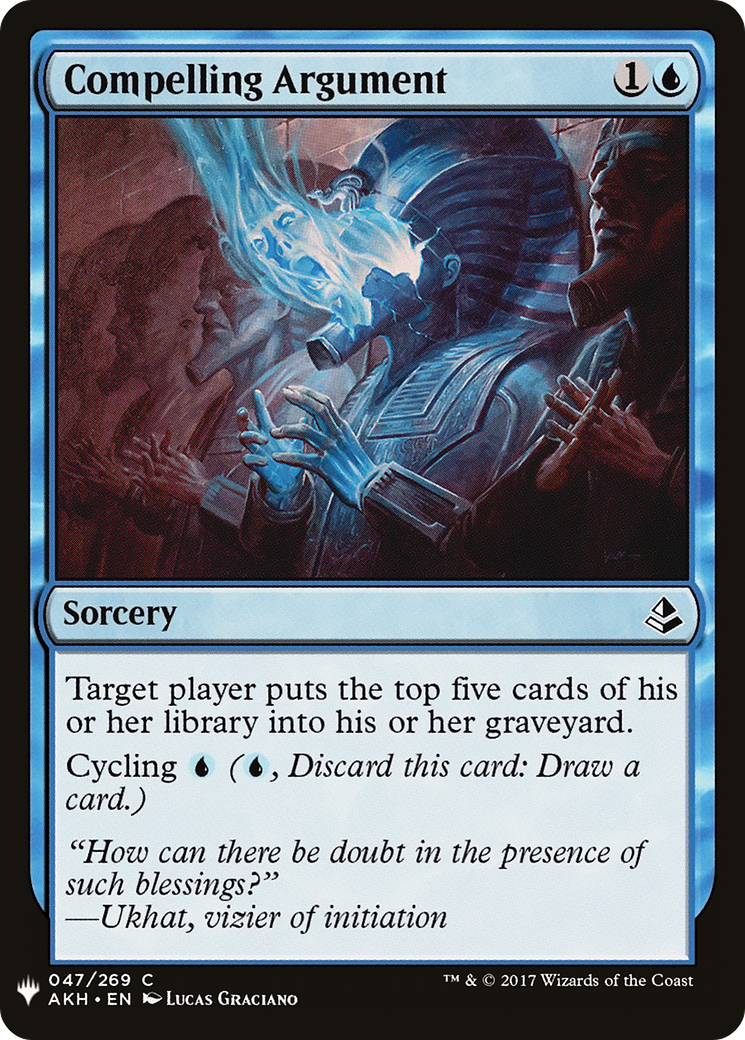 Compelling Argument (AKH-47) - The List