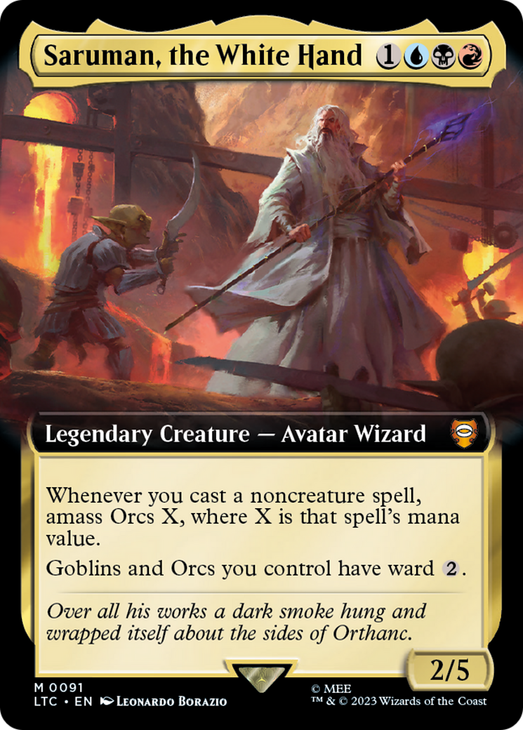 Saruman, the White Hand (Extended Art) (091) - Tales of Middle-earth Commander