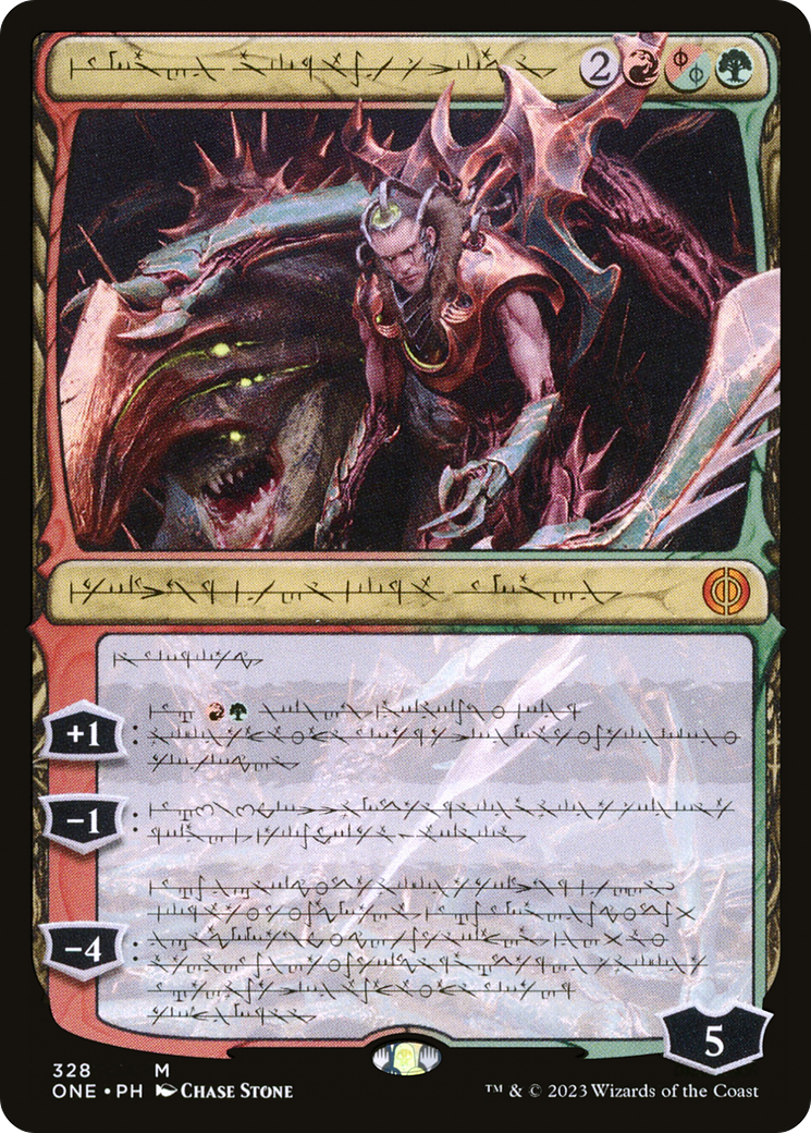 Lukka, Bound to Ruin (Showcase) (328) - Phyrexia: All Will Be One