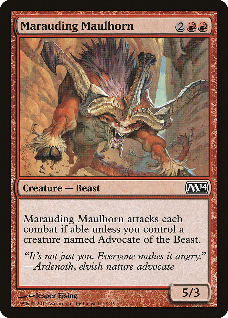 Marauding Maulhorn (145) Foil - Magic 2014