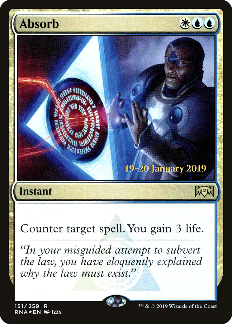 Absorb (151s) Foil - Ravnica Allegiance Promos