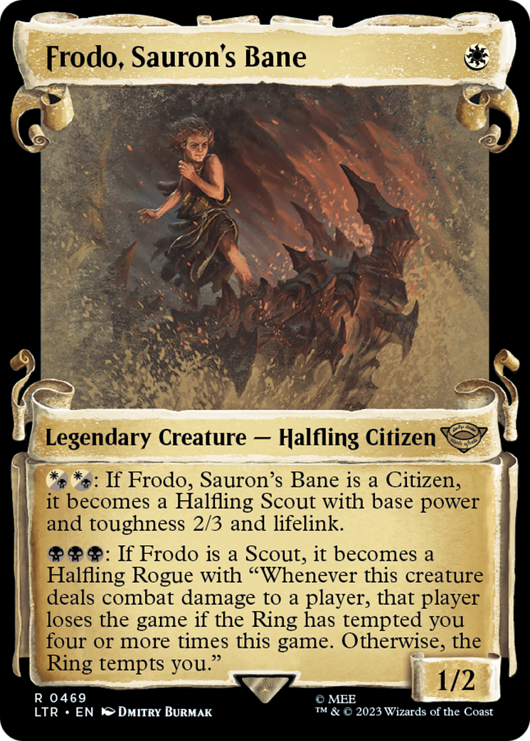 Frodo, Sauron's Bane (Showcase) (469) Foil - The Lord of the Rings: Tales of Middle-earth