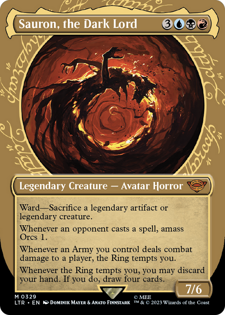 Sauron, the Dark Lord (Showcase) (329) Foil - The Lord of the Rings: Tales of Middle-earth
