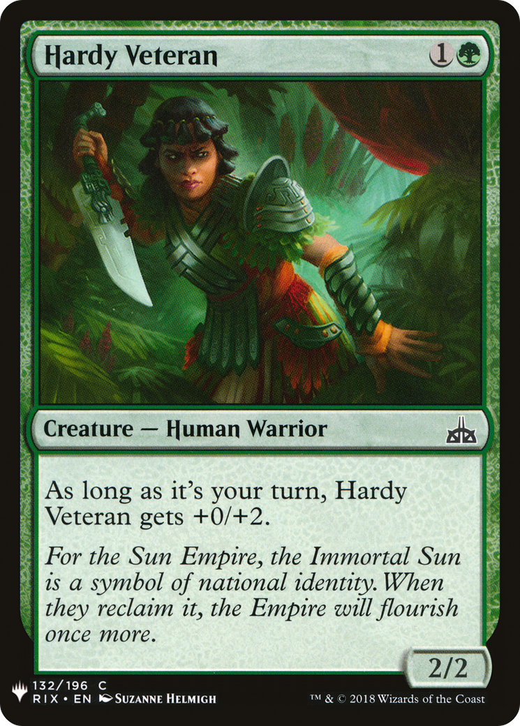 Hardy Veteran (RIX-132) - The List