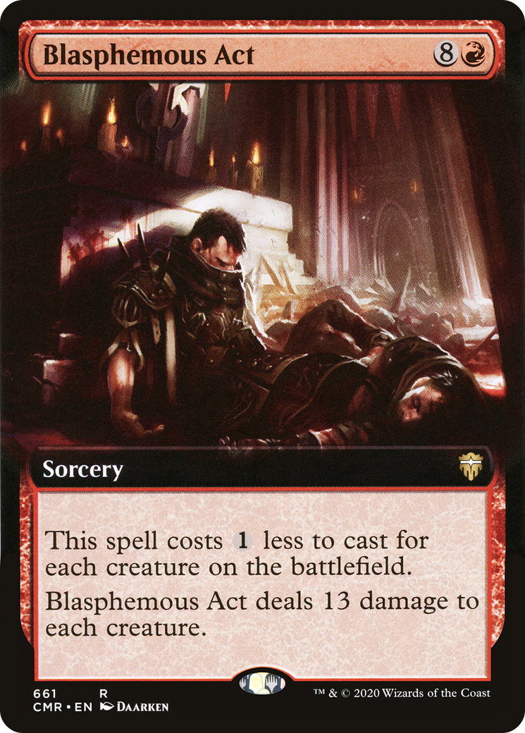 Blasphemous Act (Extended Art) (661) Foil - Commander Legends